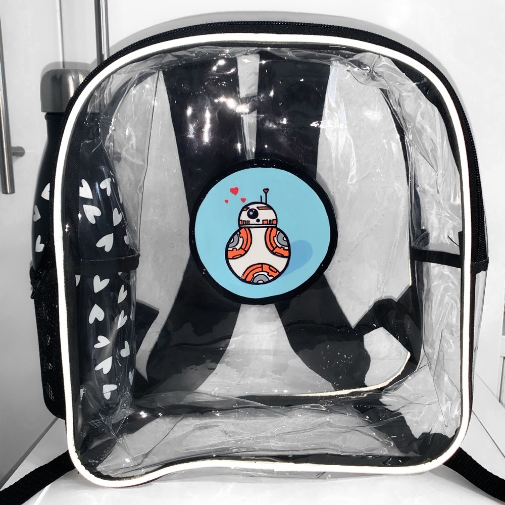 BB8 Star Wars clear bookbag